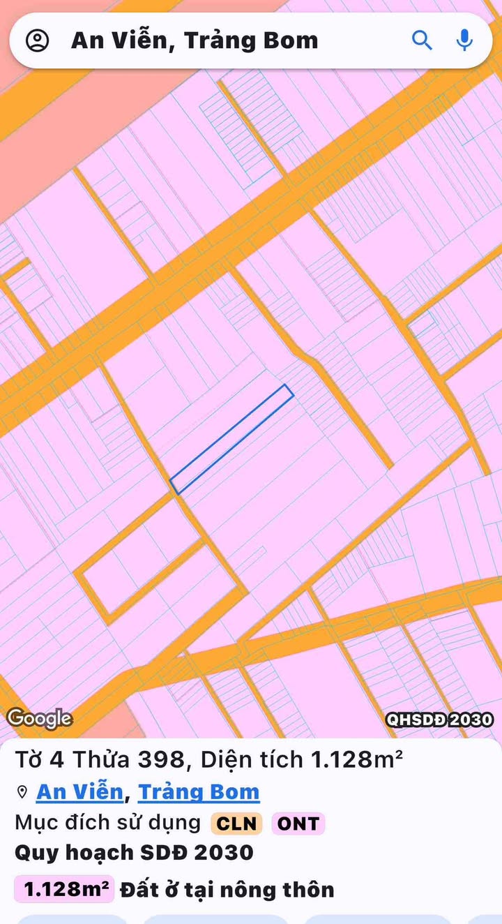 Đất vườn 1.200m² An Viễn Trảng Bom giá chỉ 3 tỷ - Cơ hội đầu tư hấp dẫn!