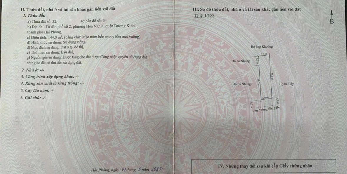 Đất mặt đường Sông He, Hòa Nghĩa, 144m² giá 3 tỷ - Đầu tư sinh lời ngay!