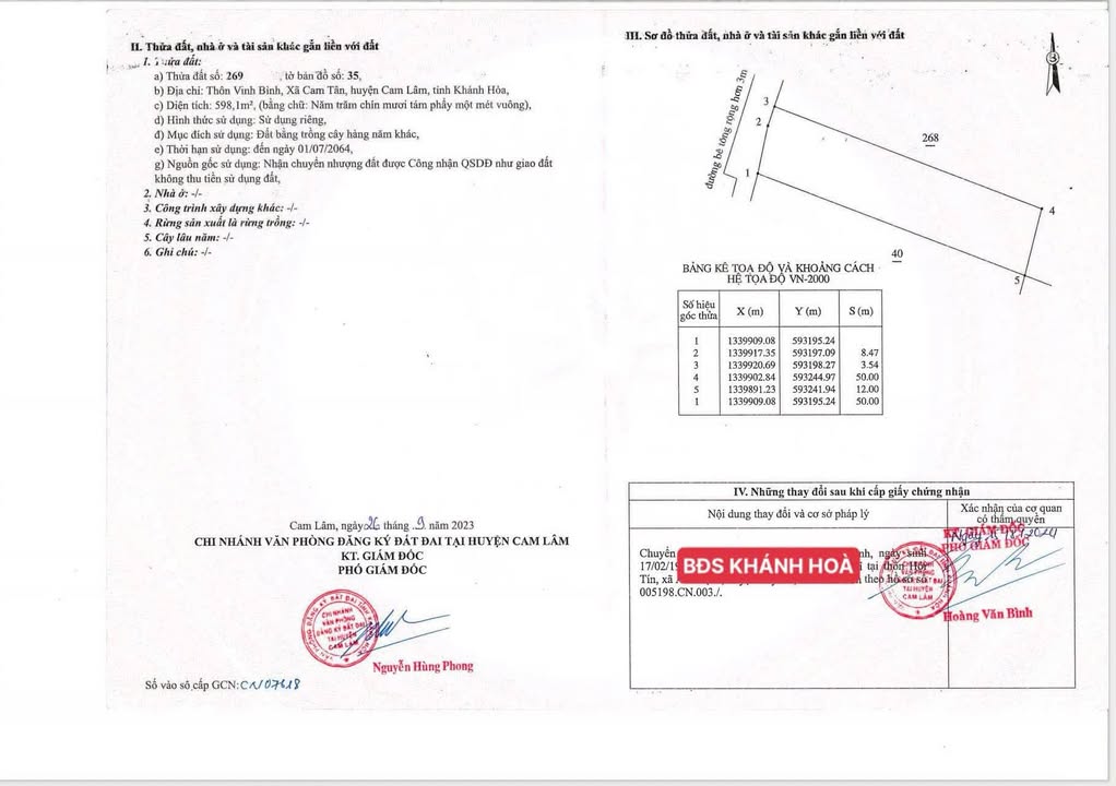 Đất nền Cam Lâm Khánh Hòa 600m² giá 4.5 tỷ - Đầu tư sinh lời ngay!