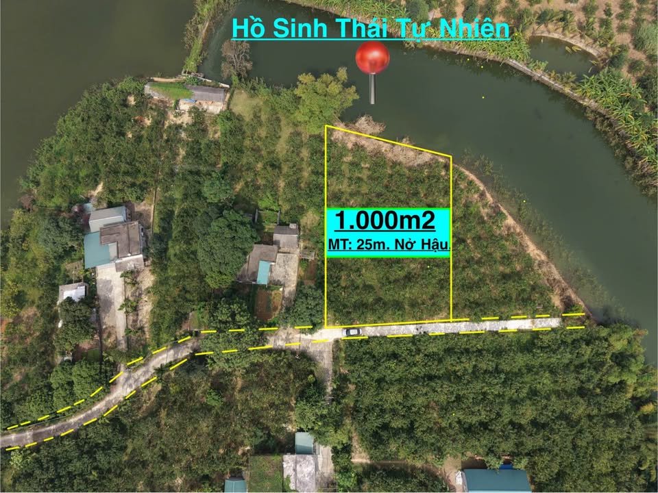 Đất bám hồ Lạc Thủy 1000m² chỉ 2 tỷ - Cơ hội đầu tư tuyệt vời!