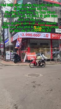 Đất mặt tiền Nguyễn Thái Học, Ngô Mây, 92m² giá 6 tỷ - Cơ hội đầu tư tốt!