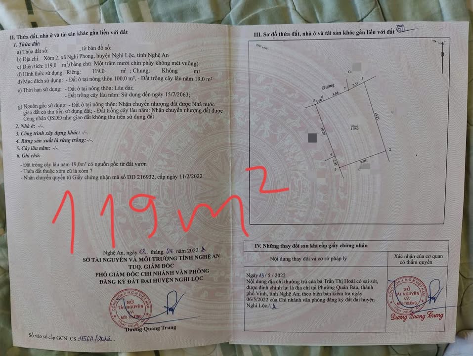 Đất Nền Nghi Phong Vinh 119m² giá 1.6 tỷ - Địa điểm lý tưởng cho kinh doanh!