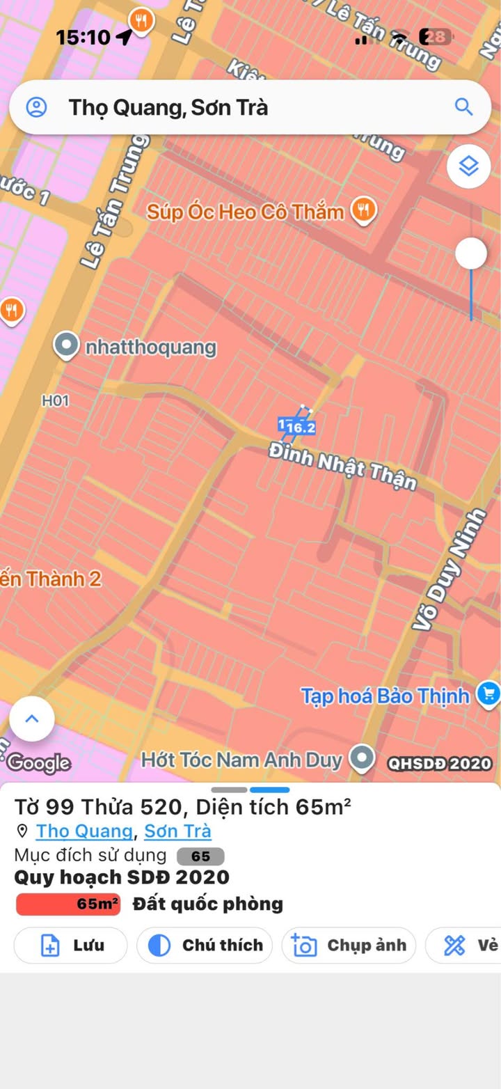 Đất lô góc kiệt ô tô Nguyễn Phan Vinh 65m² giá 4 tỷ - Cơ hội đầu tư sinh lời!