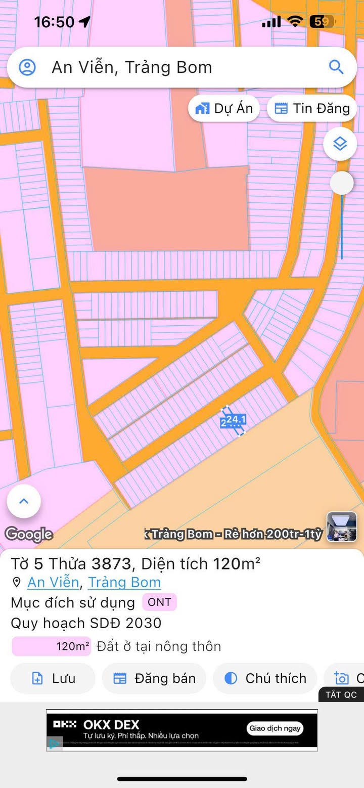 Đất nền An Viễn Trảng Bom 120m² giá 900 triệu - Cơ hội sở hữu ngay!