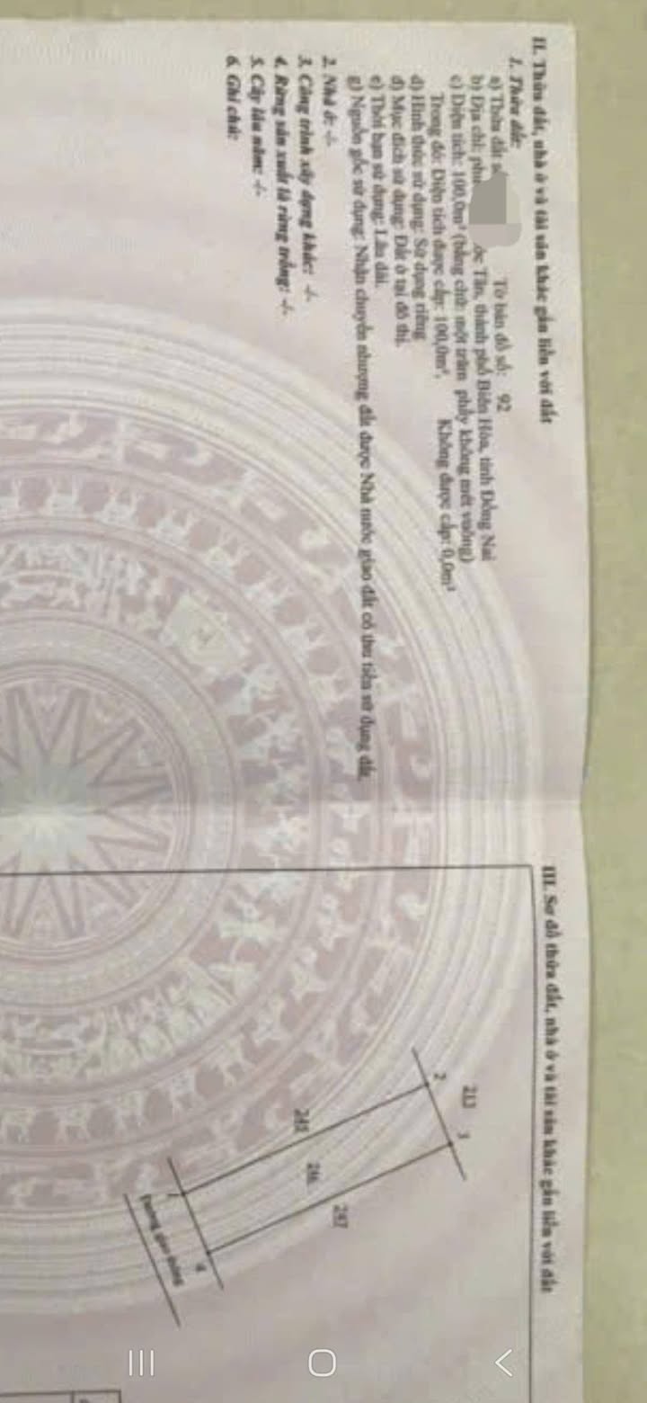 Đất thổ cư Biên Hòa 100m² giá 1.8 tỷ - Sổ đỏ chính chủ