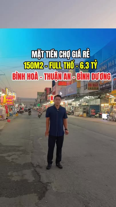 Đất mặt tiền chợ Bình Hòa 150m² giá 6.3 tỷ - Cơ hội đầu tư hấp dẫn!