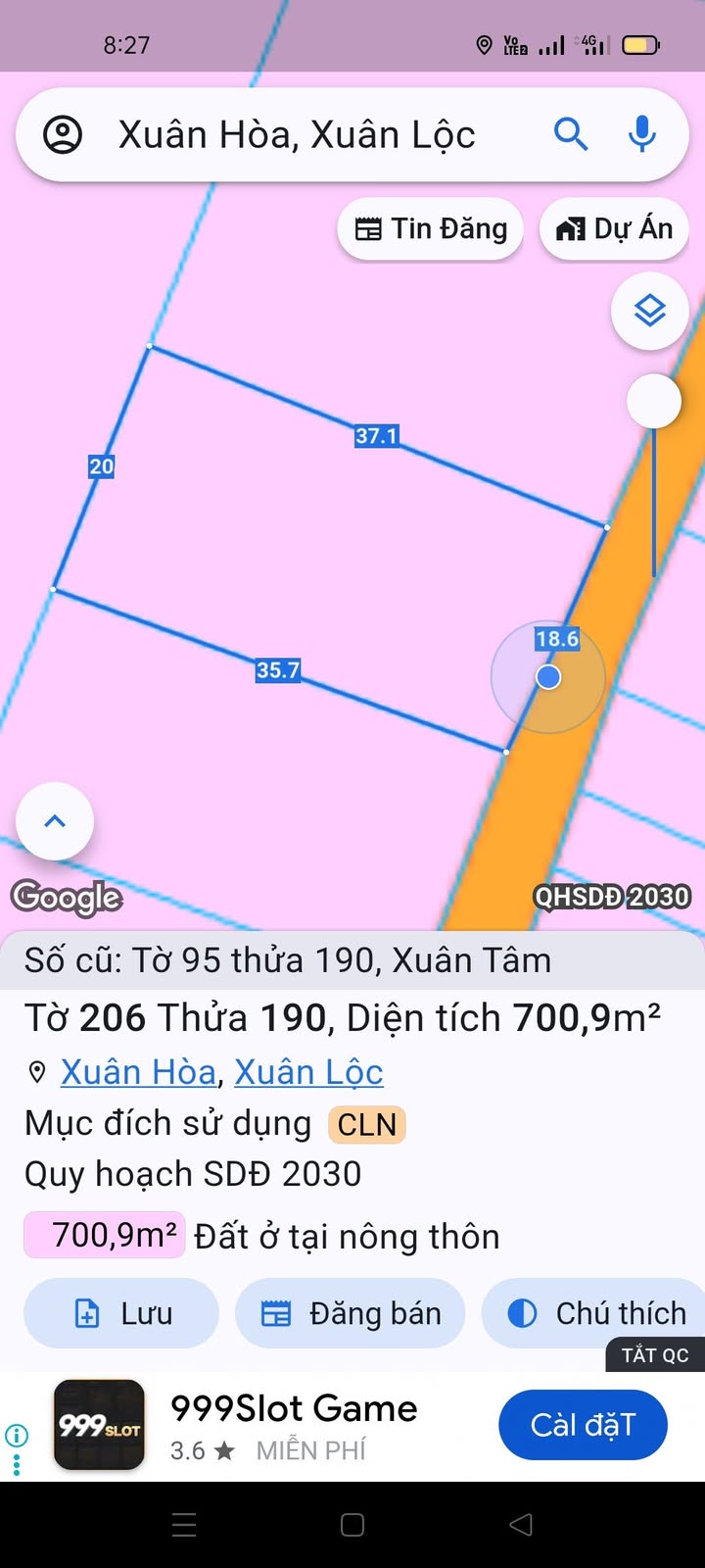 Đất nền Xuân Hòa, Đồng Nai 700m² giá 84.1 tỷ - Cơ hội đầu tư tuyệt vời!