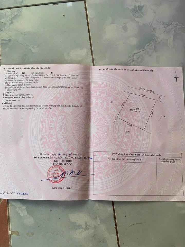 Đất nền Sầm Sơn 240m² giá chỉ 4 tỷ - Vị trí đắc địa gần biển!