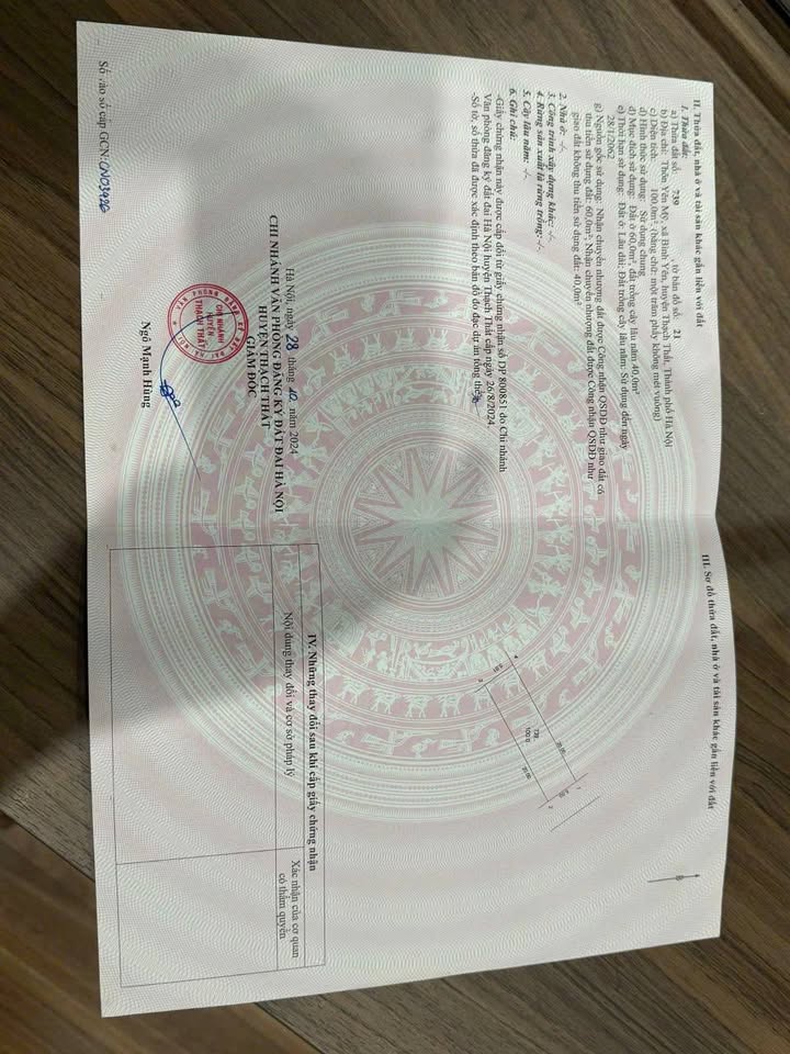 Đất nền Thạch Thất 100m² giá thỏa thuận - Đường thông ô tô tránh