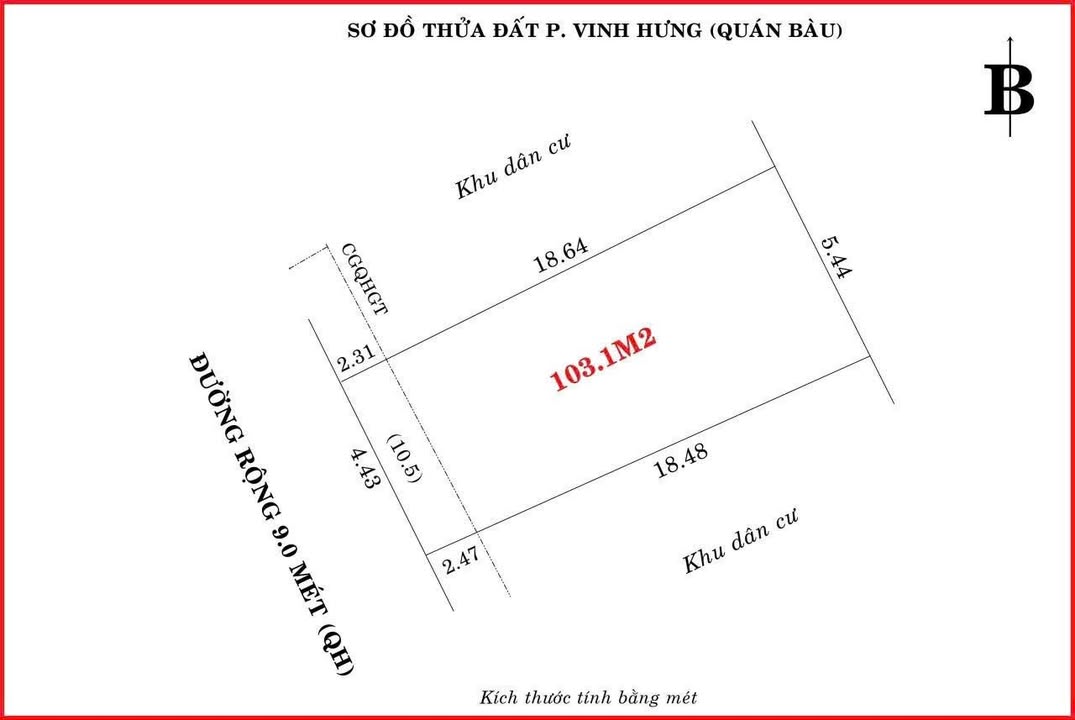 Đất nền Quán Bàu, Vinh 103m² giá 4.6 tỷ - Cơ hội đầu tư hấp dẫn!