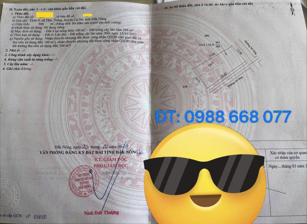 Đất nền thôn 9, Tâm Thắng, Cư Jút 3360m² giá 1.2 tỷ - Lô góc 2 mặt tiền hiếm có!