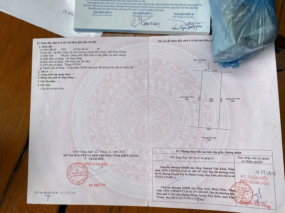 Đất nền chính chủ 124,3m² tại Ấp Bến Tràm, Phú Quốc – Giá chỉ 600 triệu