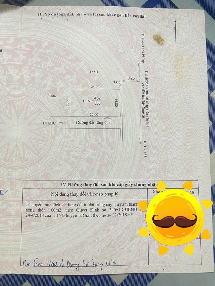 Đất mặt tiền lô góc xã Ia Đêr, huyện Ia Grai, Gia Lai 350m² giá chỉ 8.75 tỷ - Cơ hội vàng đầu tư!