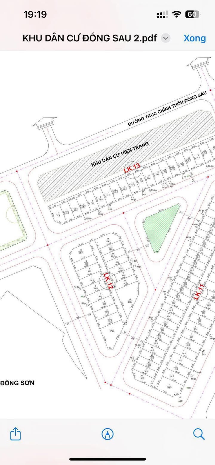 Đất nền KDC Đồng Sau Bắc Giang 96m² - Giá tốt hơn hàng xóm 100 triệu