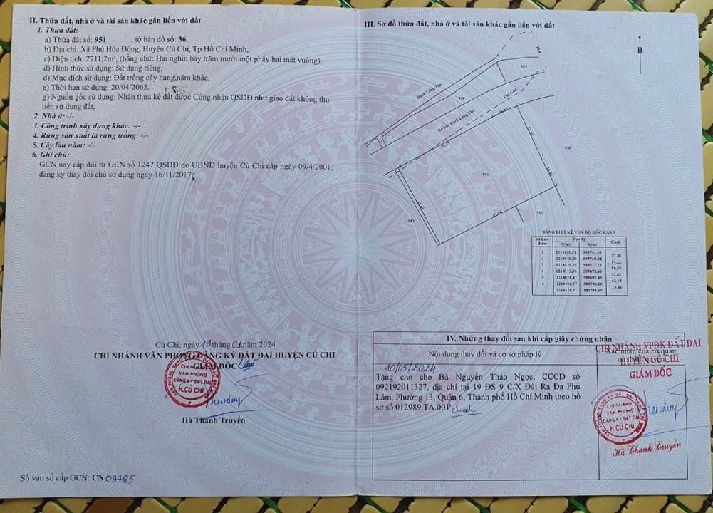 Đất nền Phú Hòa Đông Củ Chi 2711m² giá 4.879 tỷ - Tiềm năng đầu tư sinh lời!