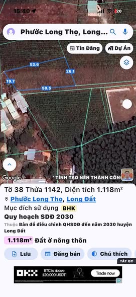 Đất nền Đất Đỏ 1,1 sào giá 1,4 tỷ - Tiềm năng đầu tư sinh lời cao!