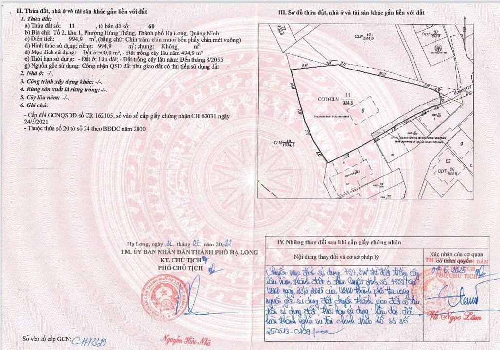 Đất nền Hùng Thắng, Hạ Long 995m² giá chỉ từ 20 triệu/m² - Cơ hội đầu tư hấp dẫn!