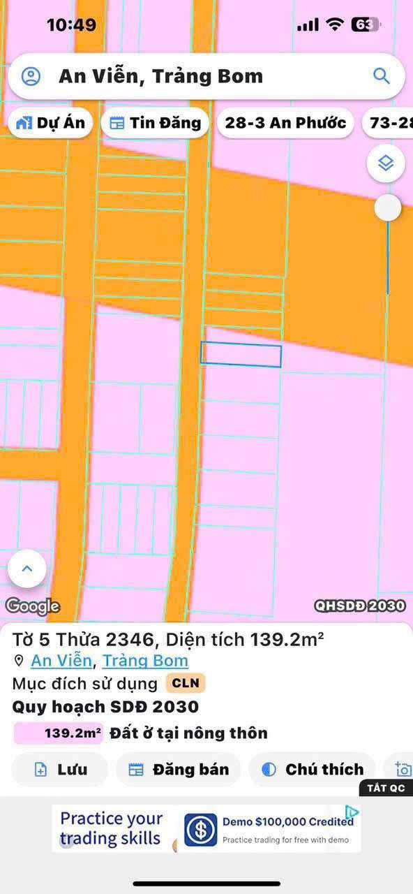 Đất nền Ấp 4, An Viễn, Trảng Bom 275m² giá 2.65 tỷ - Đường nhựa đẹp, thuận tiện kinh doanh!