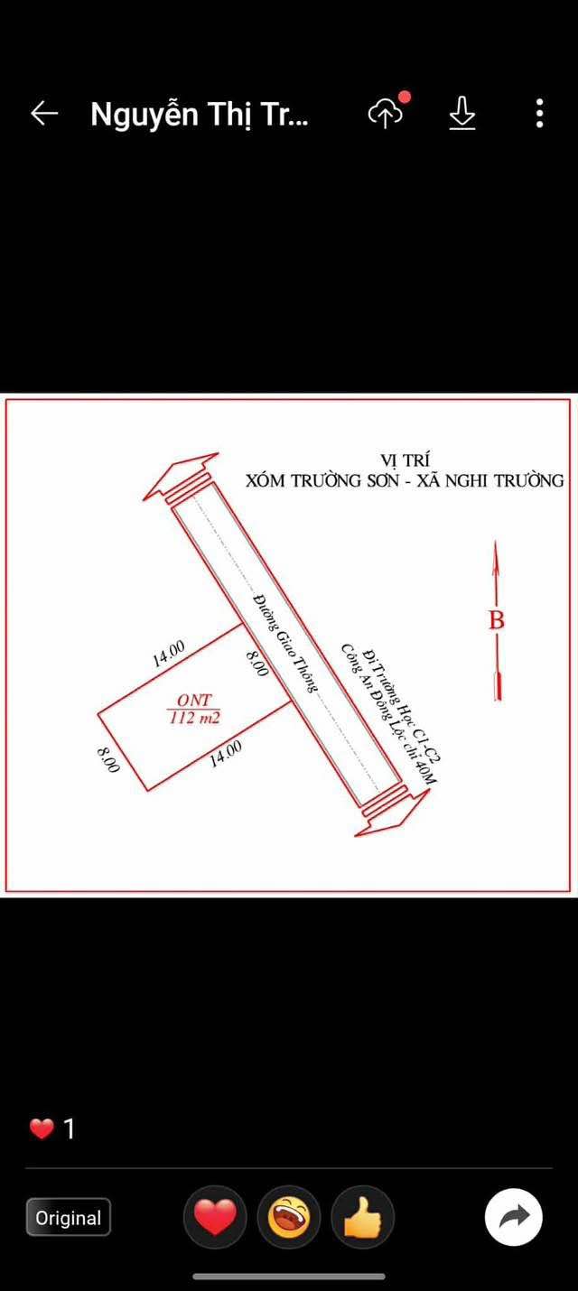 Đất Nghi Trường, Nghi Lộc 1148m² giá chỉ 1.4 tỷ - Cơ hội đầu tư tuyệt vời!