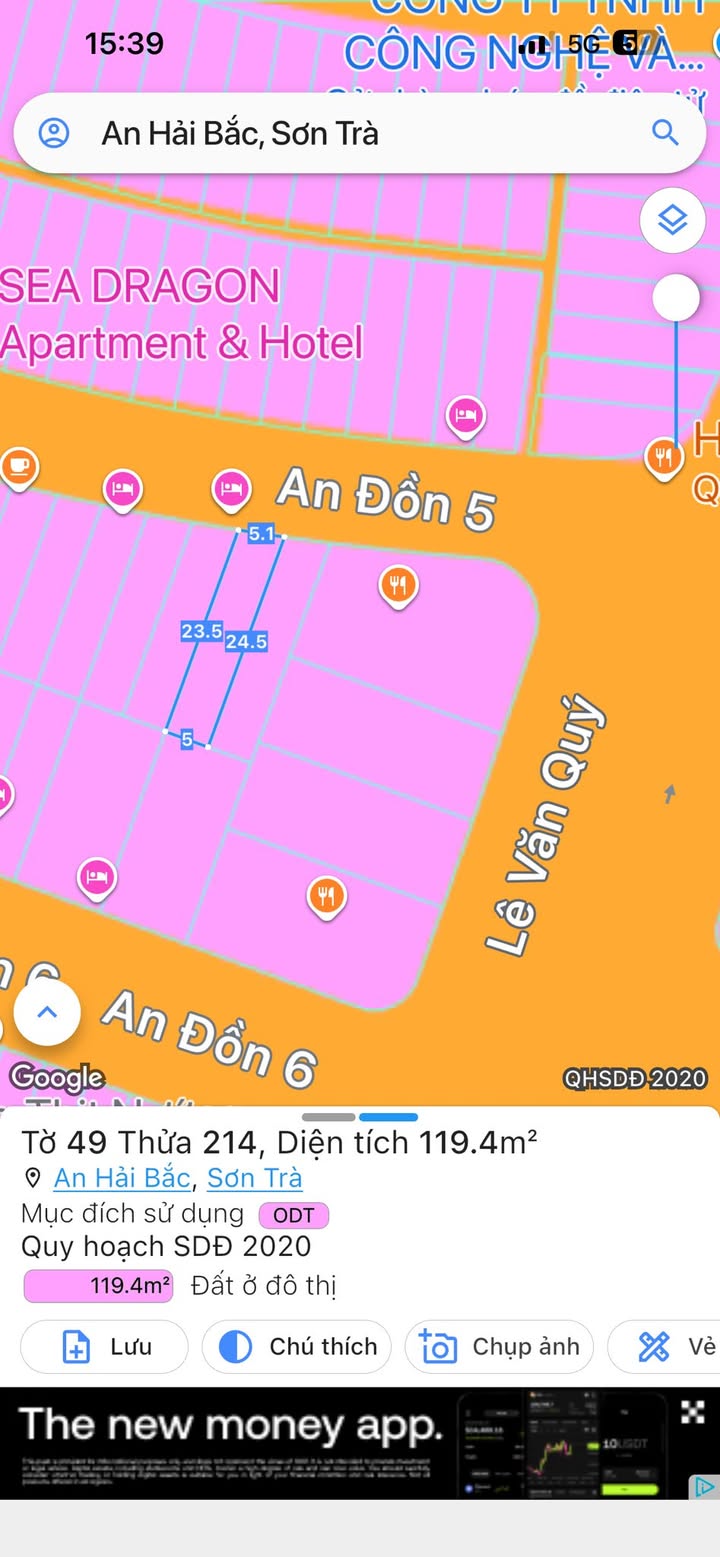 Đất mặt tiền đường An Đồn 5, Sơn Trà, Đà Nẵng 240m² giá 32 tỷ - Kinh doanh đắc địa!