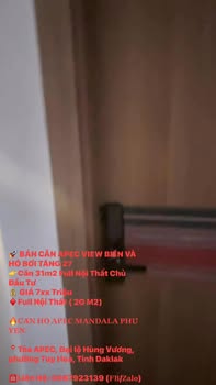 Căn hộ APEC Mandala Tuy Hòa 31m² giá 700 triệu - Full nội thất sang trọng!