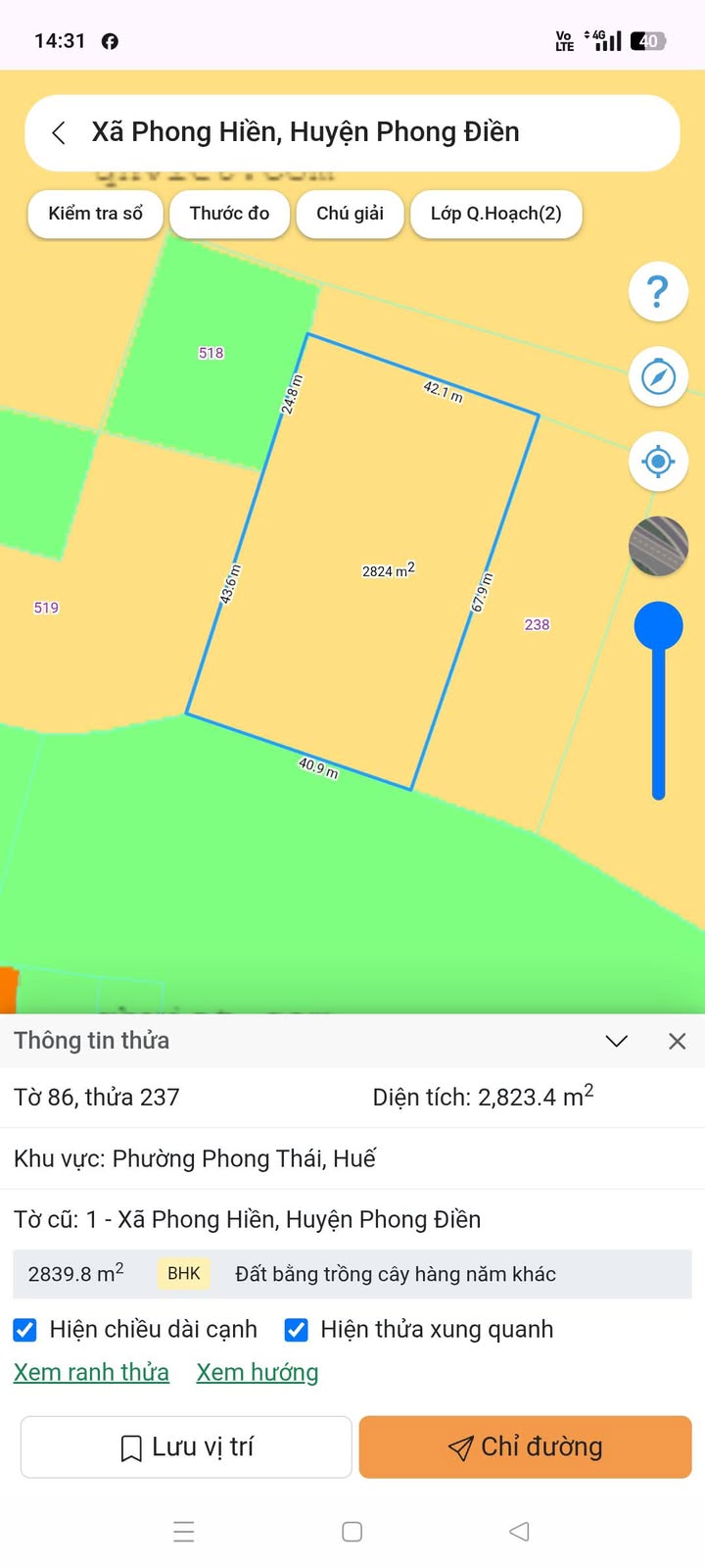 Đất rừng Phong Hiền, Phong Điền 3236m² - Sổ đỏ chính chủ, giá chỉ 125 triệu