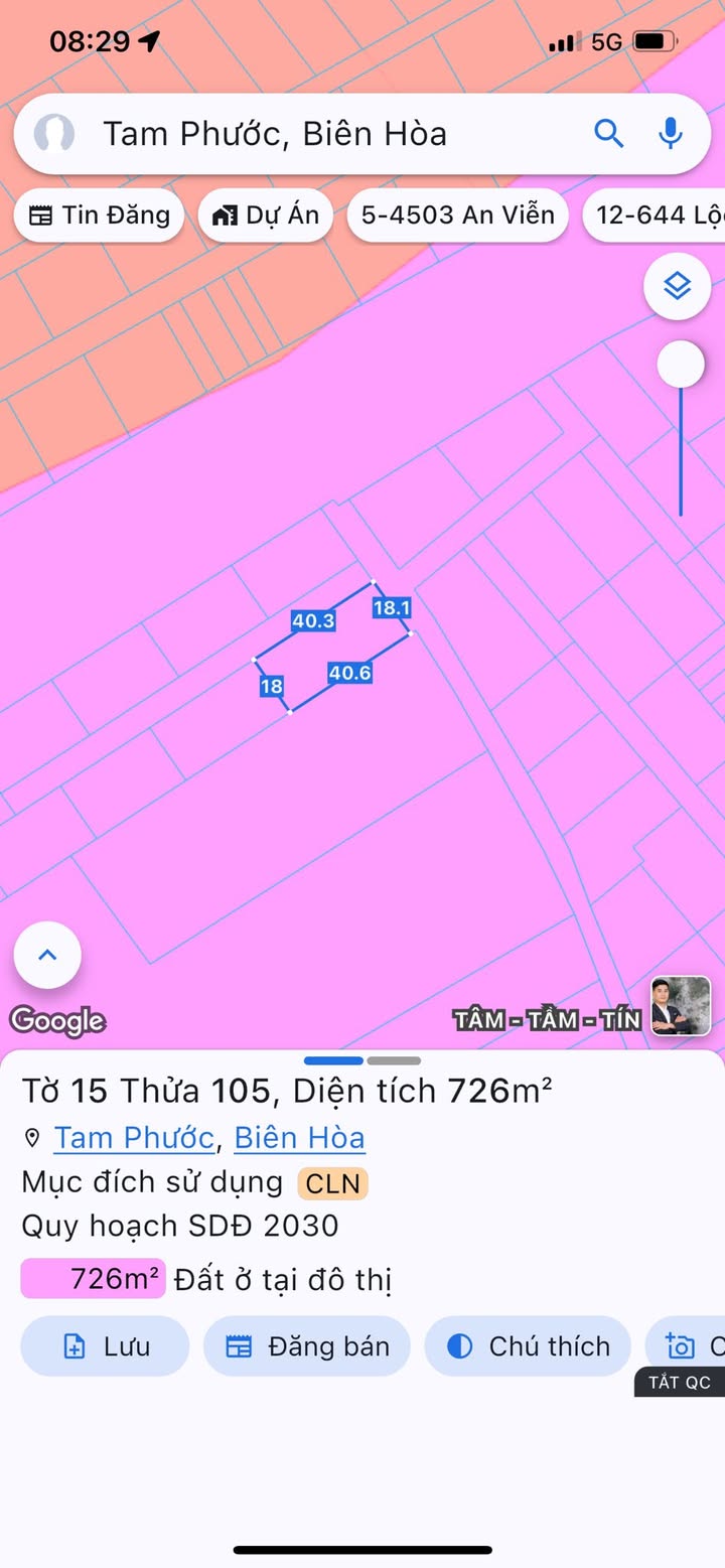 Đất nền Tam Phước Biên Hòa 720m² giá thỏa thuận - Lô góc 2 mặt tiền siêu đẹp!