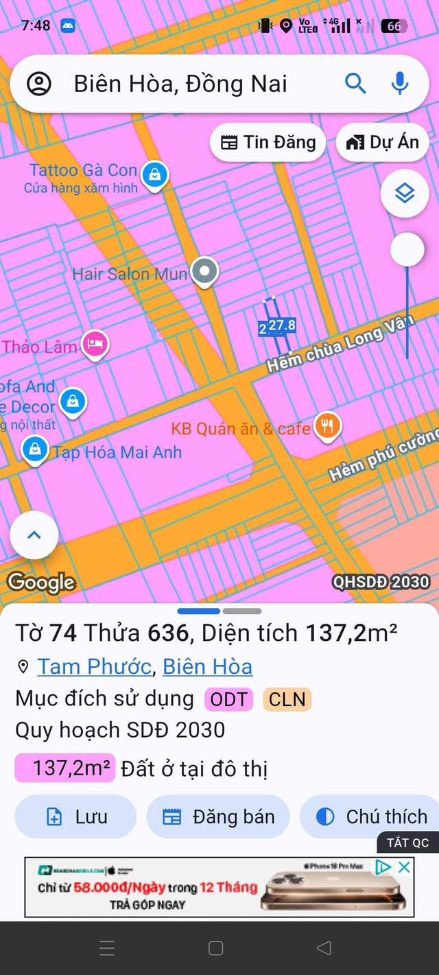 FrontHouse mặt tiền đường Nguyễn Hoàng, Tam Phước 135m² giá 1.8 tỷ - Kinh doanh đắc địa!