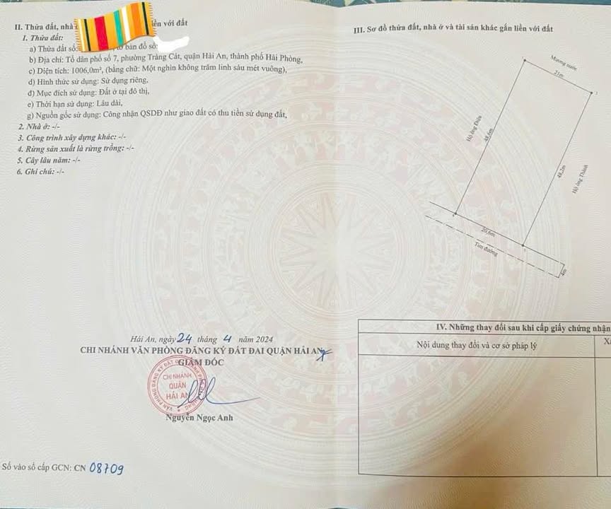 Đất nền Tràng Cát, Hải Phòng 1000m² giá 26 tỷ - Cơ hội đầu tư tuyệt vời!