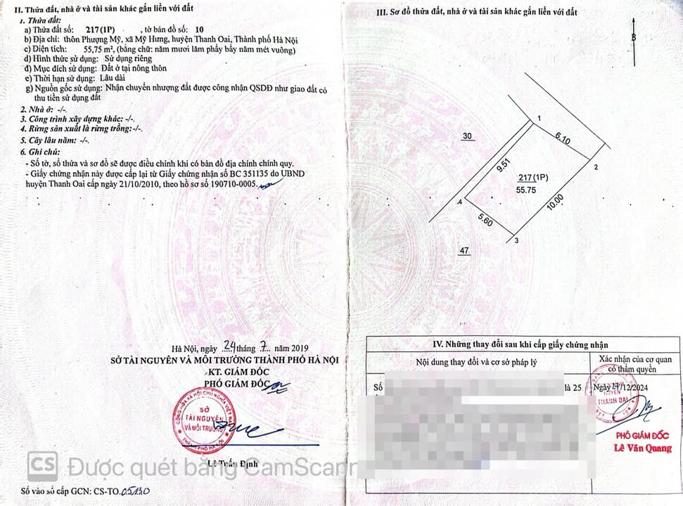 Đất nền Phượng Mỹ, Thanh Oai 55.75m² giá chỉ 80 triệu - Sổ đỏ chính chủ!