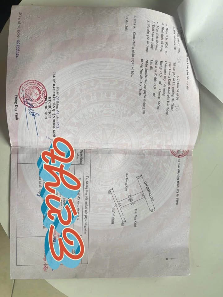 Nhà 2 tầng mặt đường Hải Thành 1, 97m² giá 4 tỷ - Vị trí kinh doanh đẹp!