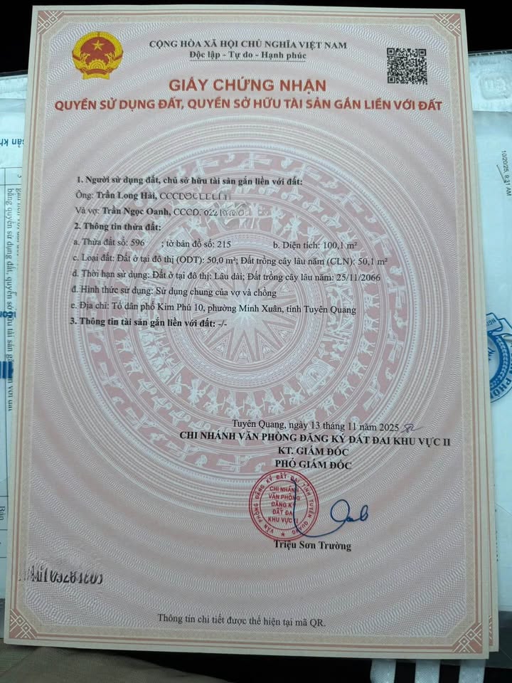 Đất nền Phường Minh Xuân, Tuyên Quang 100m² giá 600 triệu - Đầu tư sinh lời ngay!