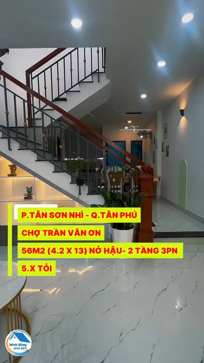 Nhà riêng Tân Phú 56m² giá 5.65 tỷ - Gần chợ Trần Văn Ơn, Tiểu Học Đoàn Thị Điểm!