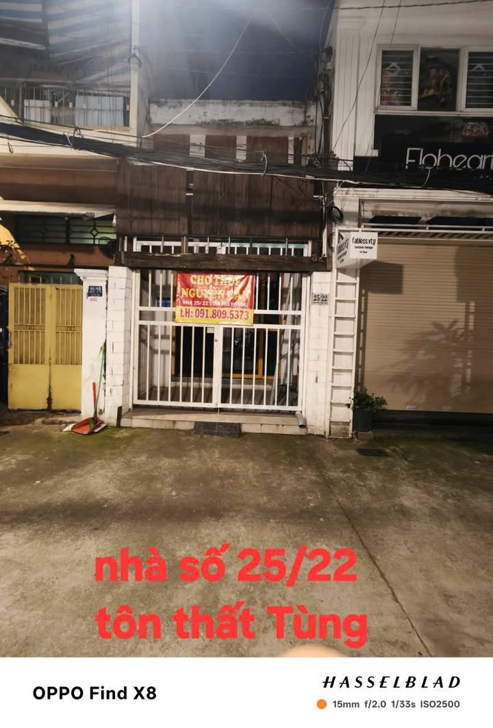 Nhà nguyên căn cho thuê 25/22 Tôn Thất Tùng, Quận 1, 60m² - Giá chỉ 21 triệu/tháng!