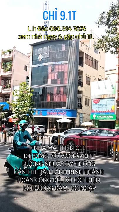 Nhà mặt tiền Lãnh Binh Thăng, Q11, 70m² giá 9.1 tỷ - Đầu tư sinh lời ngay!