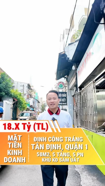 Nhà phố mặt tiền Đinh Công Tráng, Tân Định, Quận 1, 58m² - Đầu tư sinh lời ngay!