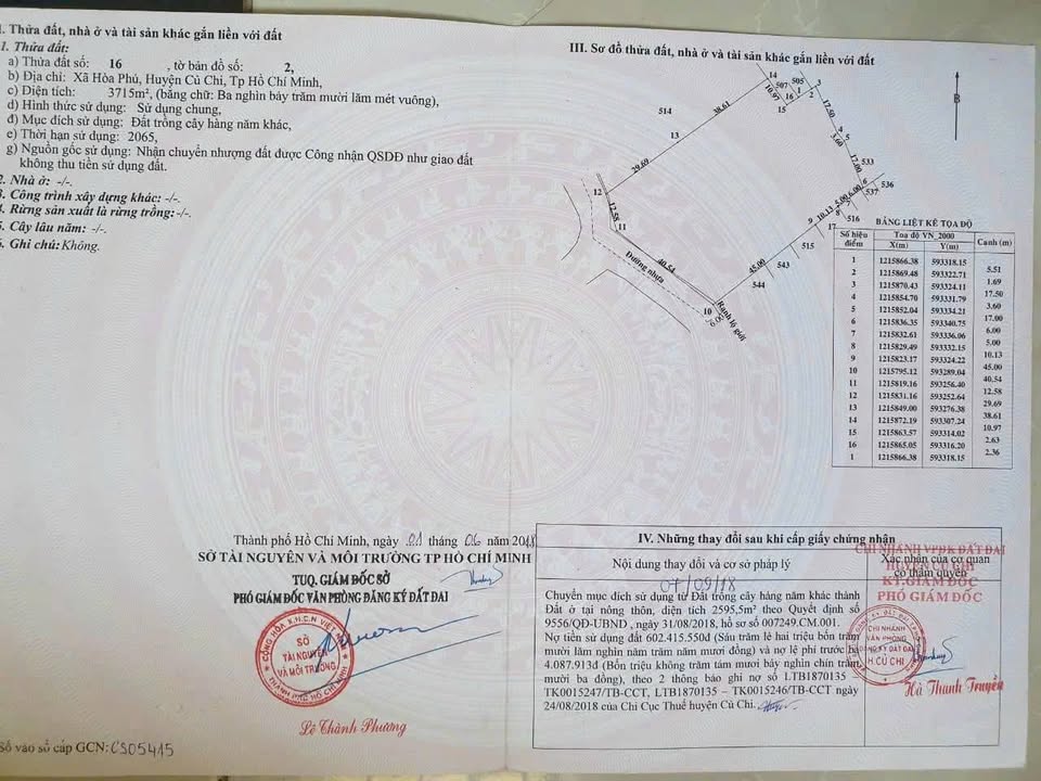 Bán đất mặt tiền đường Sông Lu 2, xã Bình Mỹ, Củ Chi - 3715m² giá 26 tỷ - Đầu tư sinh lời tuyệt vời!