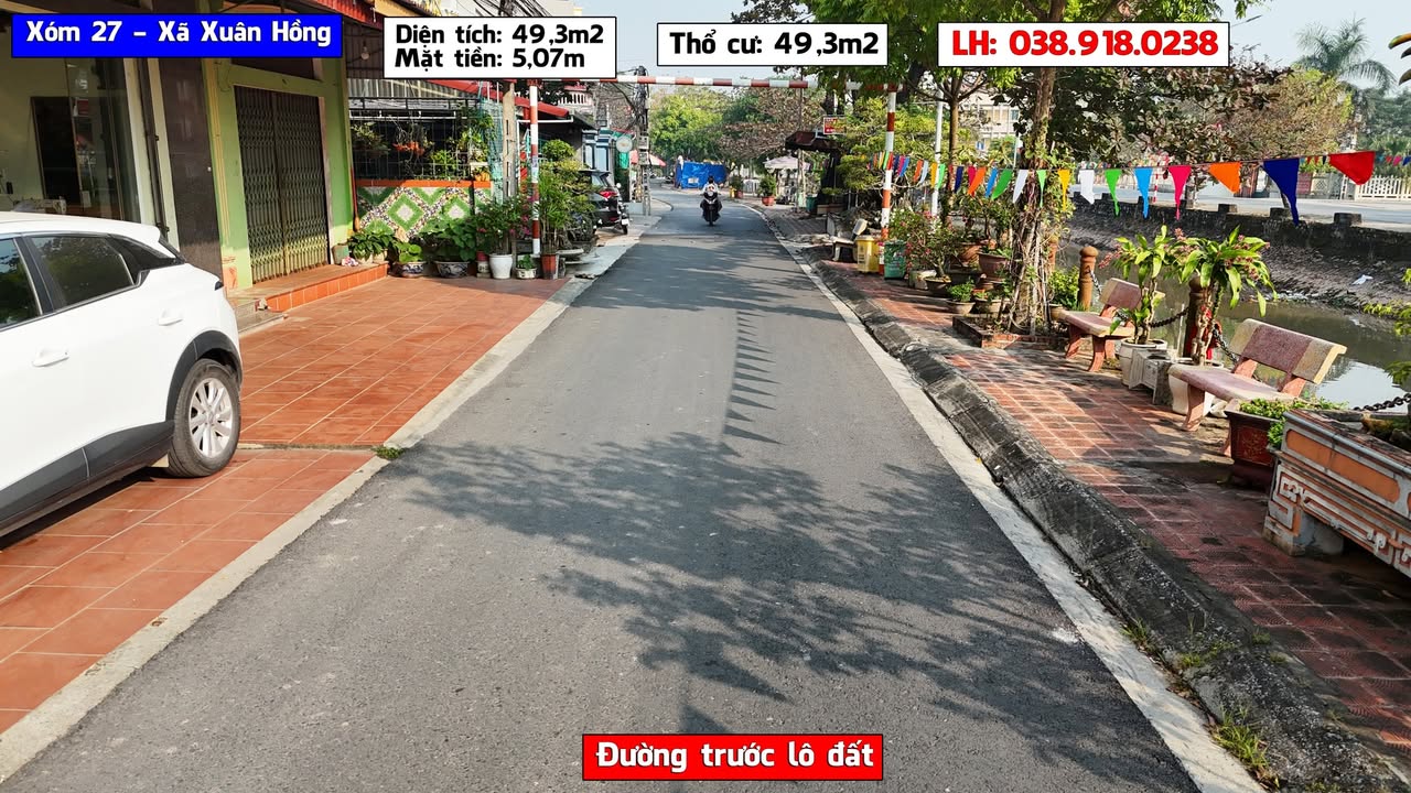 Nhà 3 tầng mặt đường trục xã Xuân Hồng 49m² - Thỏa thuận giá hợp lý!