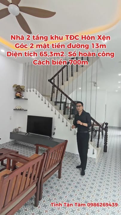 Nhà 2 mặt tiền đường 13m tại Vĩnh Hòa, Nha Trang 65m² giá 6,5 tỷ - Thiết kế hiện đại, thoáng mát!