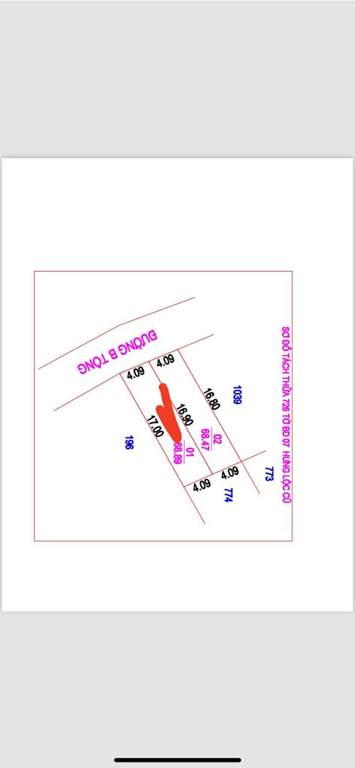 Bán đất Hưng Lộc 69m² giá 1.88 tỷ - Đường rộng, ô tô vào thoải mái!