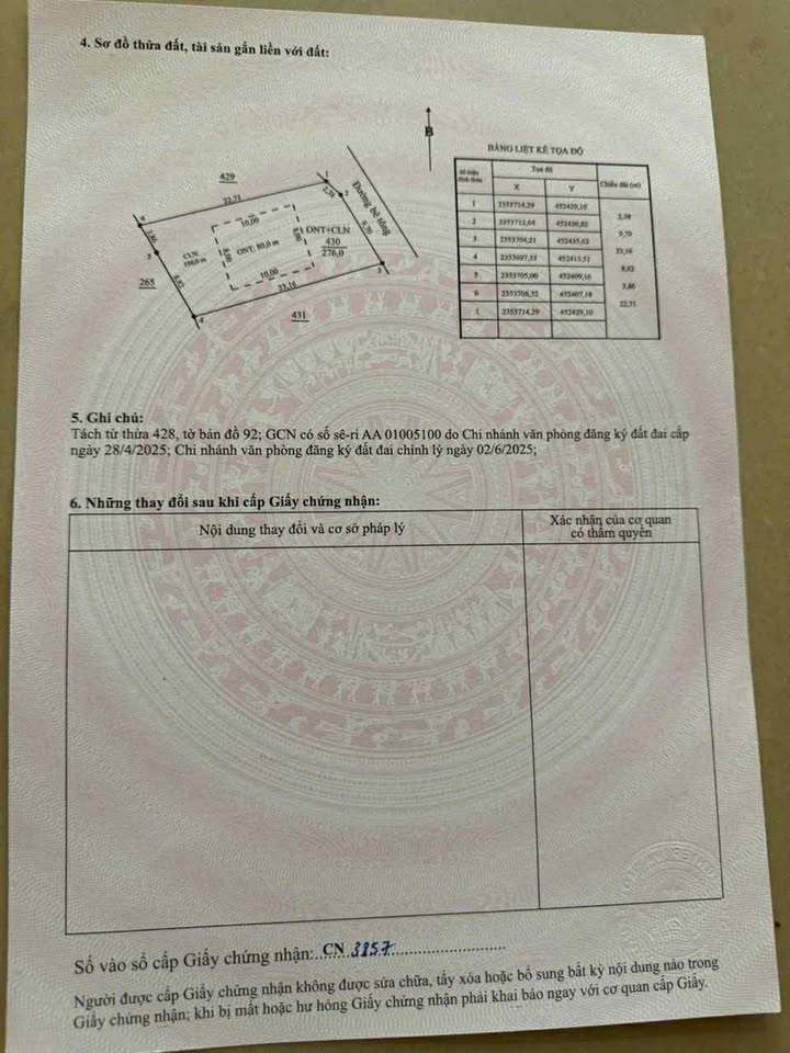 Đất thổ cư Vô Tranh Lục Nam 280m² giá 400 triệu - Đầu tư sinh lời ngay!