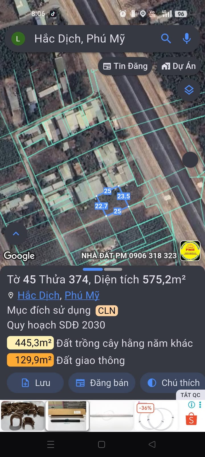 Đất nền Trảng Cát - Phường Hắc Dịch - 575m² chỉ 1.45 tỷ - Sổ riêng chính chủ!