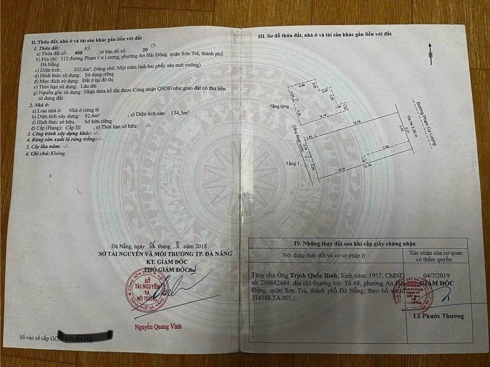 Đất mặt tiền Phạm Cự Lượng Đà Nẵng 103m² giá chỉ 20 tỷ - Cơ hội đầu tư hấp dẫn!