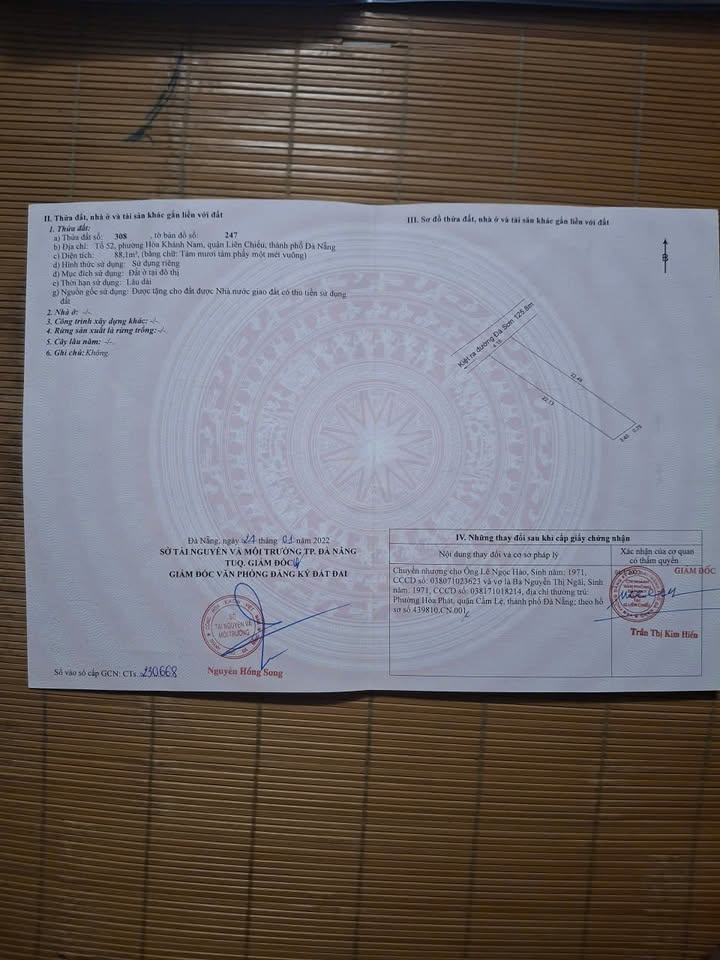 Đất nền Hoàng Minh Thảo Đà Nẵng 88m² giá 2.6 tỷ - Sổ hồng chính chủ!