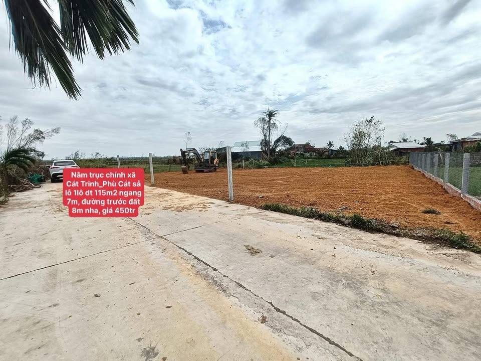 Đất nền xã Cát Trinh, Phù Cát 115m² giá chỉ 450 triệu - Cơ hội đầu tư tuyệt vời!