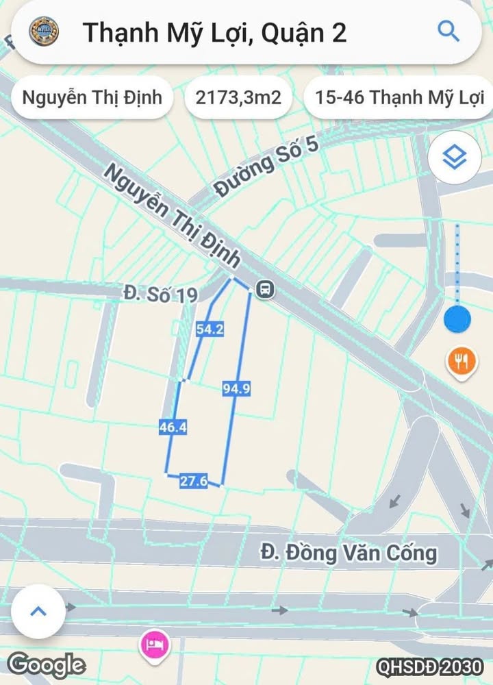 Đất mặt tiền Nguyễn Thị Định, Thủ Đức 2.173m² giá 175 tỷ - Đầu tư sinh lời ngay!