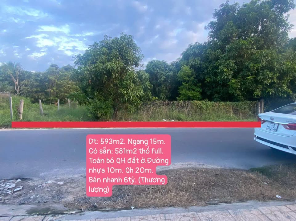 Đất thổ cư Cam Tân, Cam Lâm 581m² giá 6 tỷ - Tiềm năng đầu tư lớn!