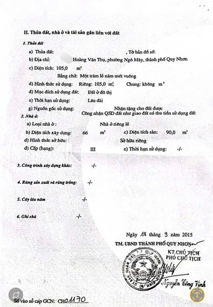 Nhà cấp 4 mặt tiền đường Hoàng Văn Thụ, 105m² giá 8 tỷ - Đầu tư sinh lời!