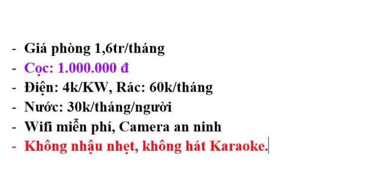 Phòng cho thuê khu dân cư Tân Đức, Đức Hòa - Chỉ 1.6 triệu/tháng!