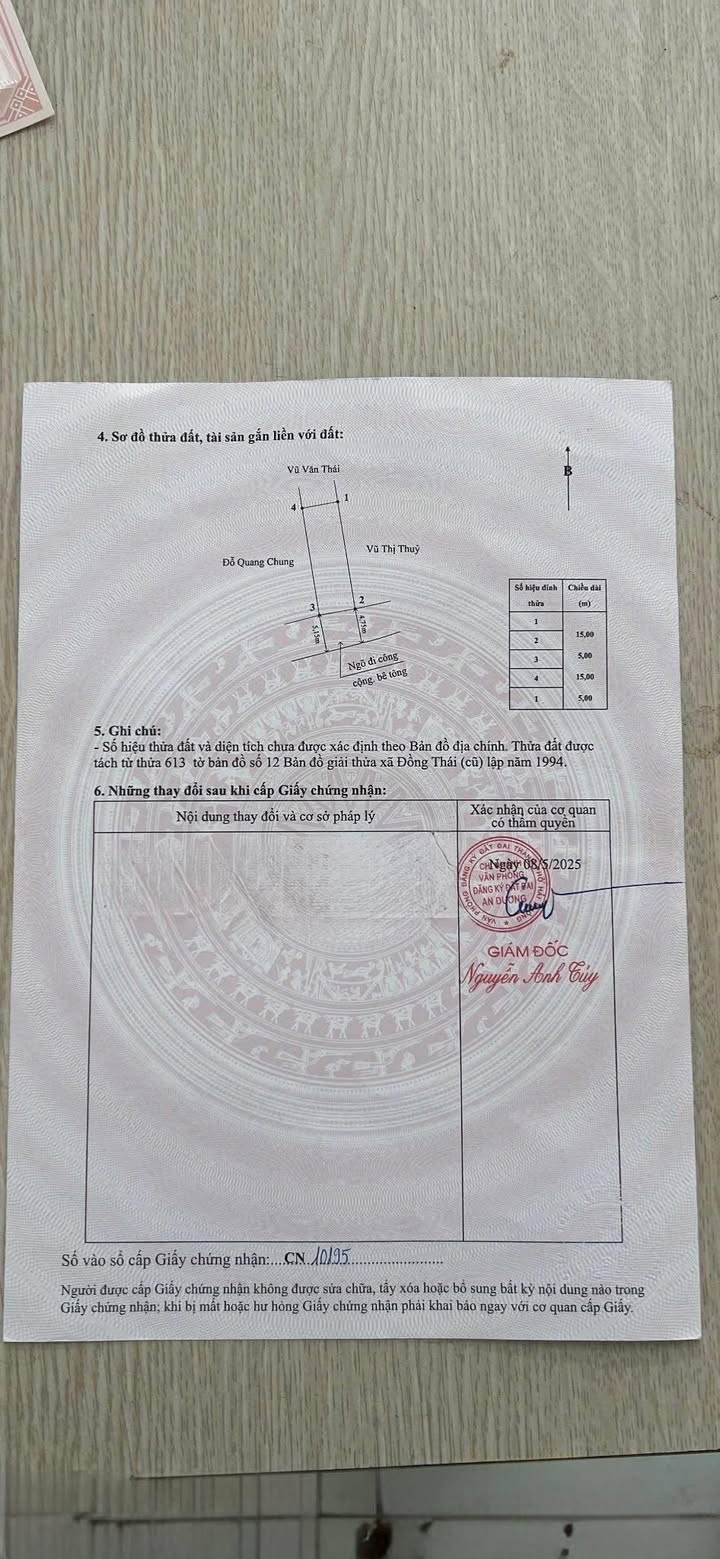 Đất nền 75m² phường Đồng Thái, An Dương - Sổ đỏ chính chủ, tiện ích đầy đủ!